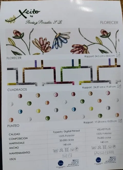 telas florecer
